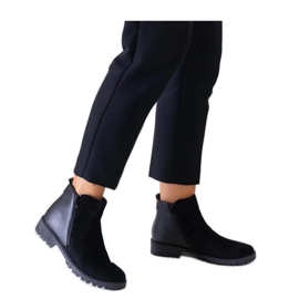 Schwarze Plateau-Stiefeletten aus Öko-Wildleder Kirla - Solea