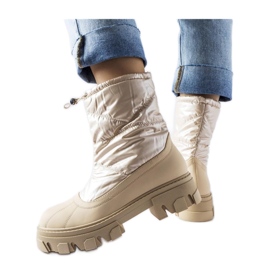 Beige Schneestiefel mit Cendrillon-Manschette – Solea