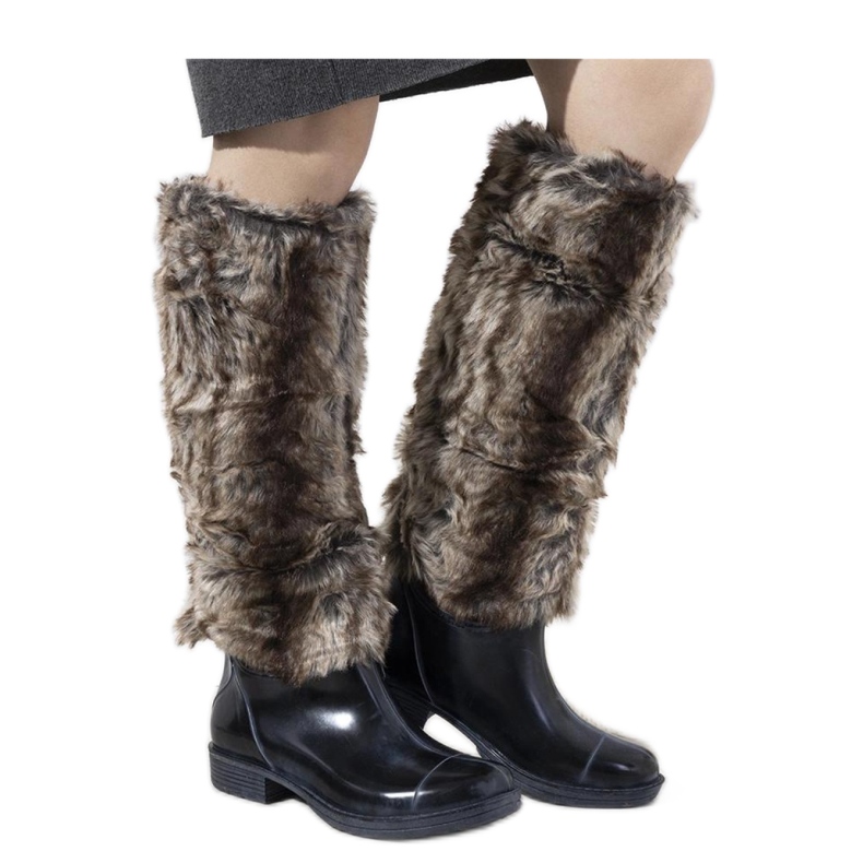 Marineblaue Gummistiefel mit Fell Melgar - Solea