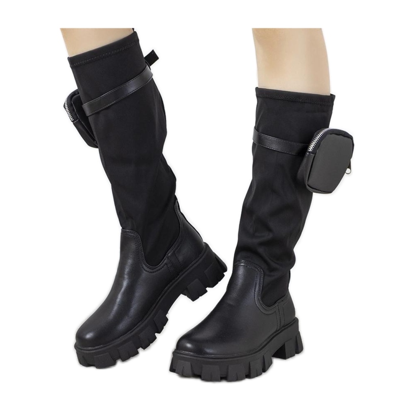 Schwarze Stiefel mit Tasche Joly - Solea