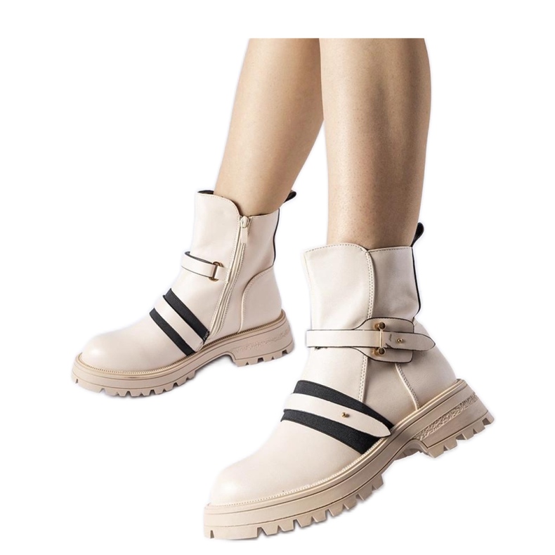 Beige isolierte Stiefel von Laderoute - Solea