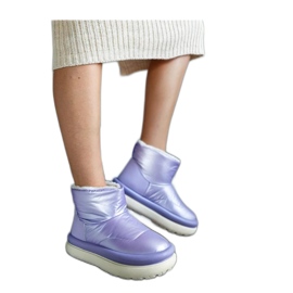 Lila warme Plateau-Schneestiefel violett