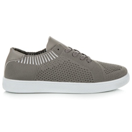 Ideal Shoes Textil-Sneaker für Damen grau