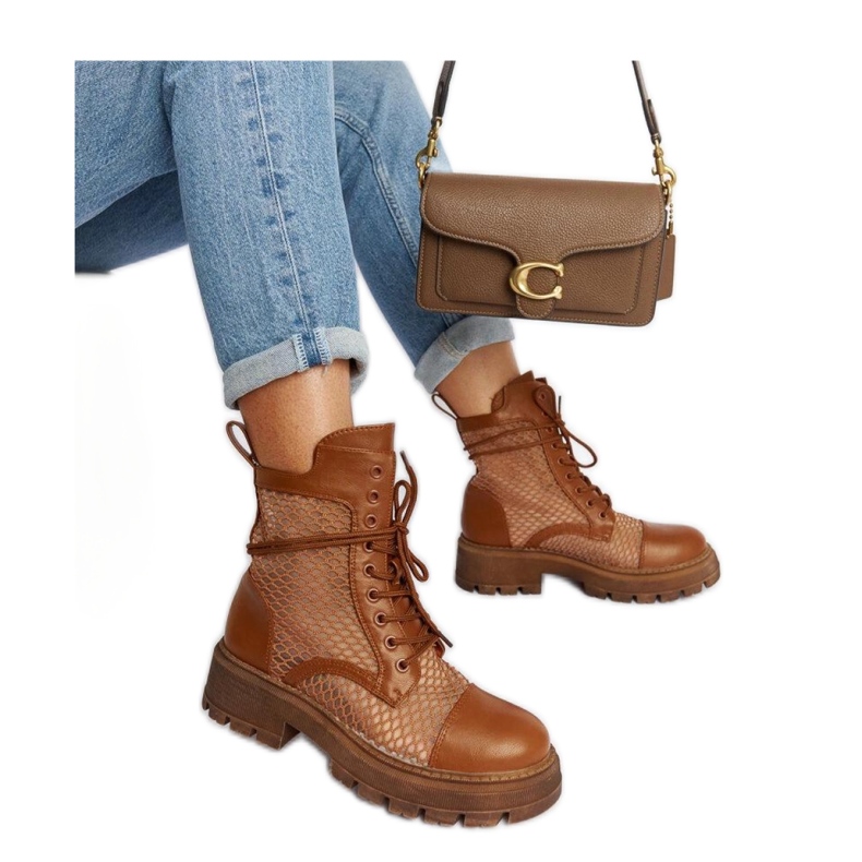 Braune transparente Stiefel