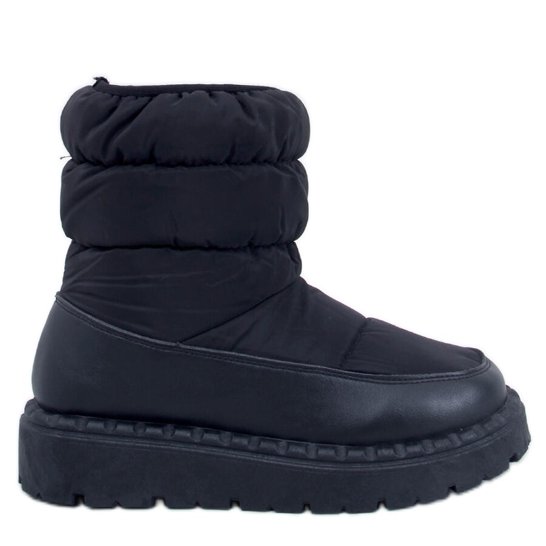 Schwarze Nylon-Schneestiefel