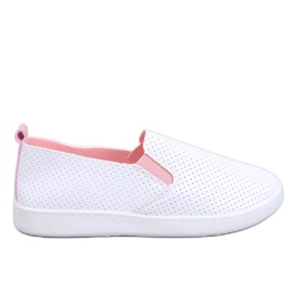 WEISS/ROSA Slip-on-Sneaker weiß