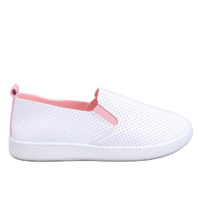 WEISS/ROSA Slip-on-Sneaker weiß