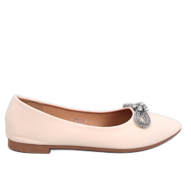 Seastar Beigefarbene Ballerinas mit Zirkonia