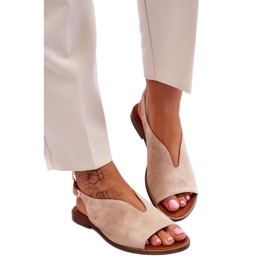 Lewski 3220/X Beige Wildledersandalen