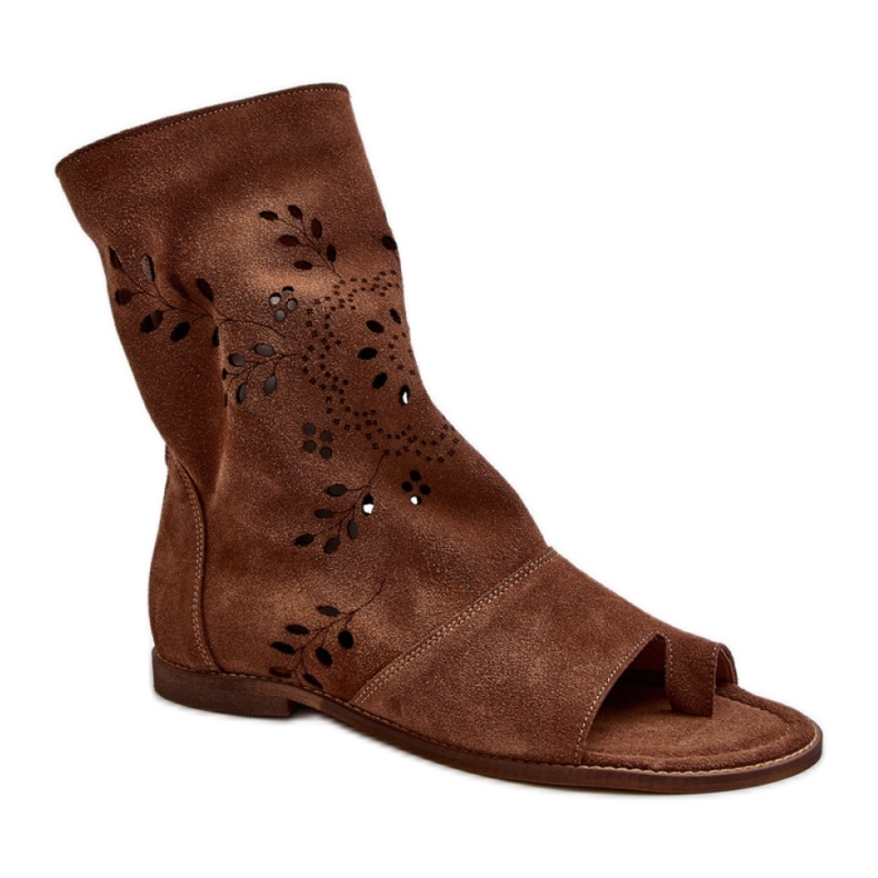 Zazoo 3437 High-Top-Sandalen Braun