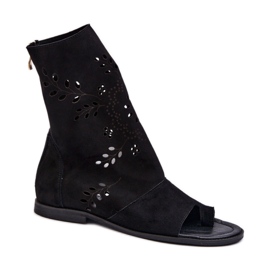 Zazoo 3437 Schwarze Obersandalen