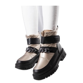 Goldene Schneestiefel mit Kette Ephraim - Solea