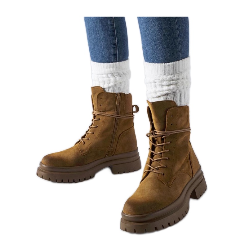 Braune Stiefel mit abgenutzter Spitze von Vadnais - Solea