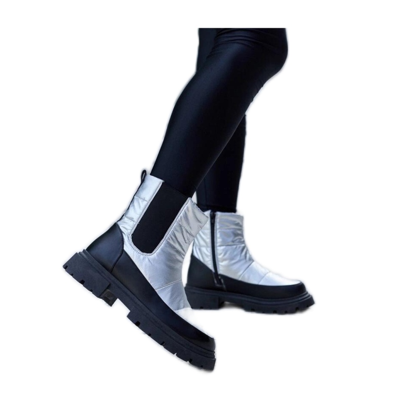 Galvani - Solea metallisch isolierte Schneestiefel grau