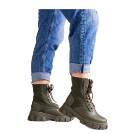 Grüne Stiefeletten mit elastischem Obermaterial Zogba - Solea