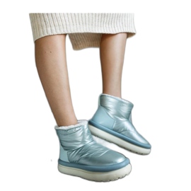 Hellgrüne warme Schneestiefel auf der Cores-Solea-Plattform