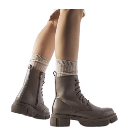 Graue und braune isolierte Arbeiterstiefel Cunningham - Solea