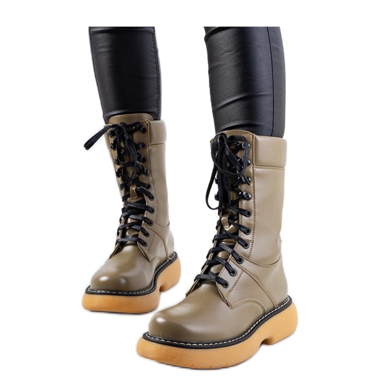 Grüne Bovver-Stiefel von Redel - Solea