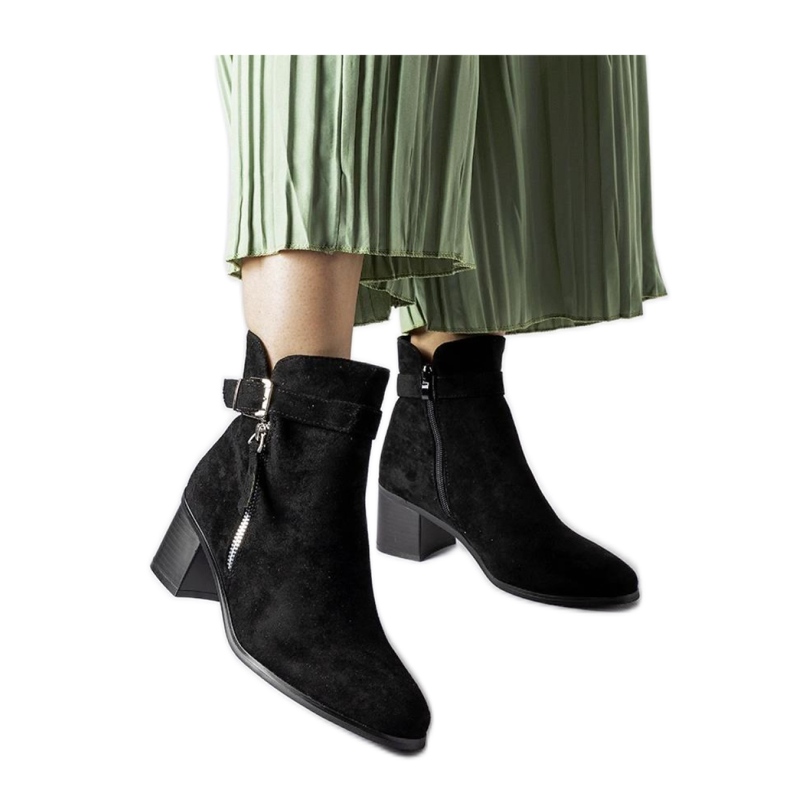 Schwarze Stiefeletten mit niedrigem Absatz von Bédard - Solea