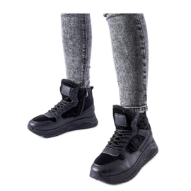 Schwarze isolierte hohe Sneakers von Malles - Solea