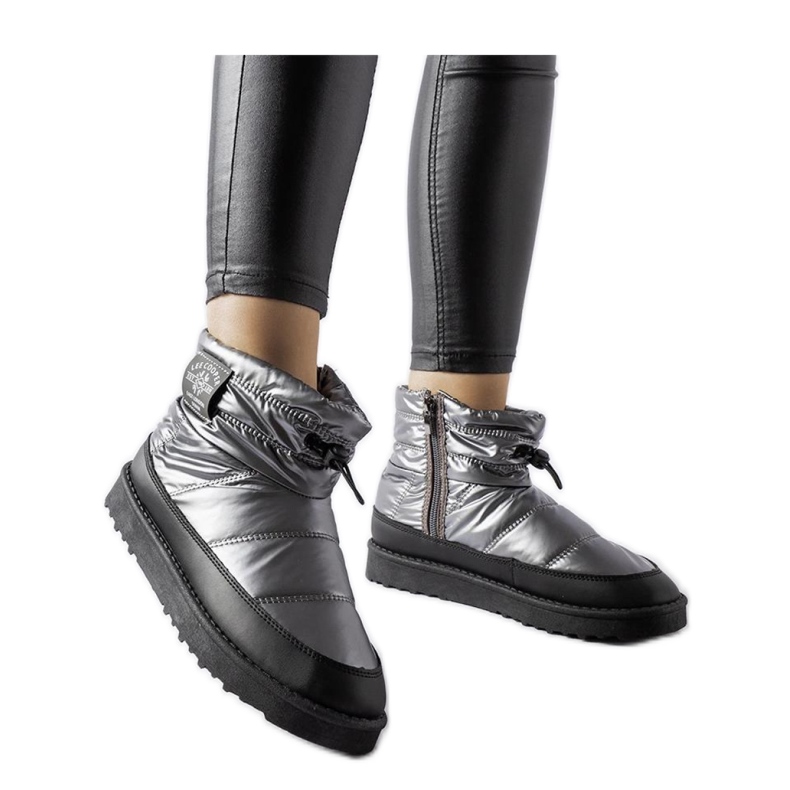 Graue Lee Cooper LCJ-23-44-1966L Schneestiefel schwarz