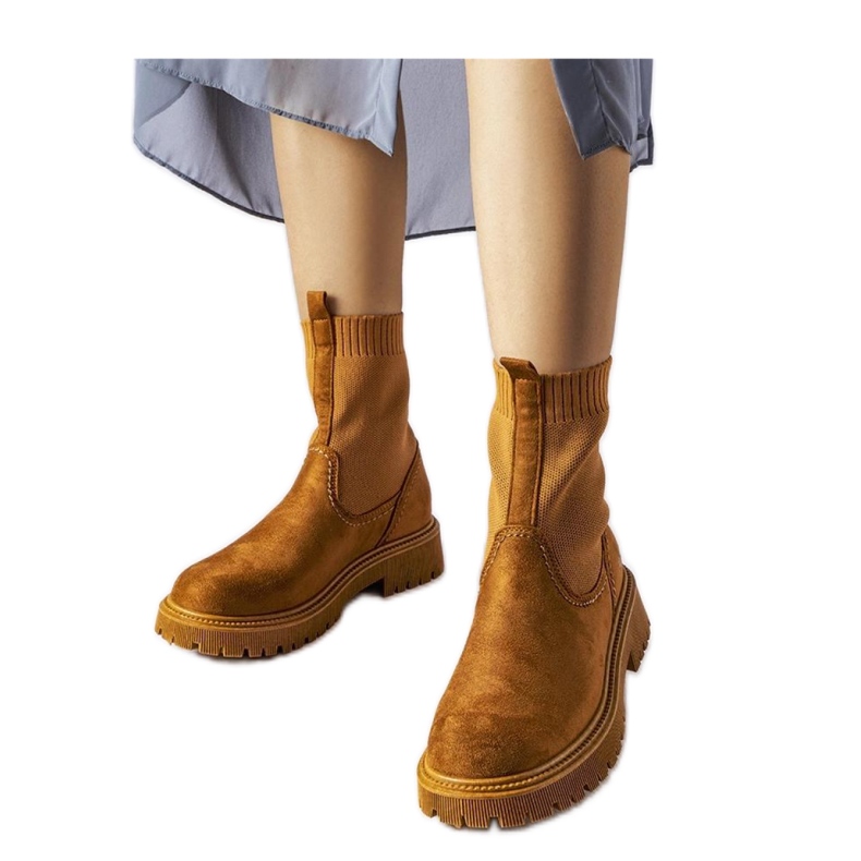 Braune Öko-Wildlederstiefel Big Star MM274541