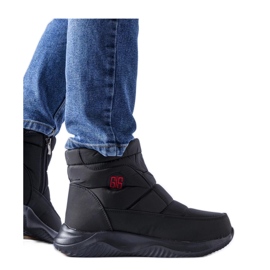 Schwarze, kurze, isolierte Schneestiefel