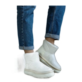 Beige warme Plateau-Schneestiefel