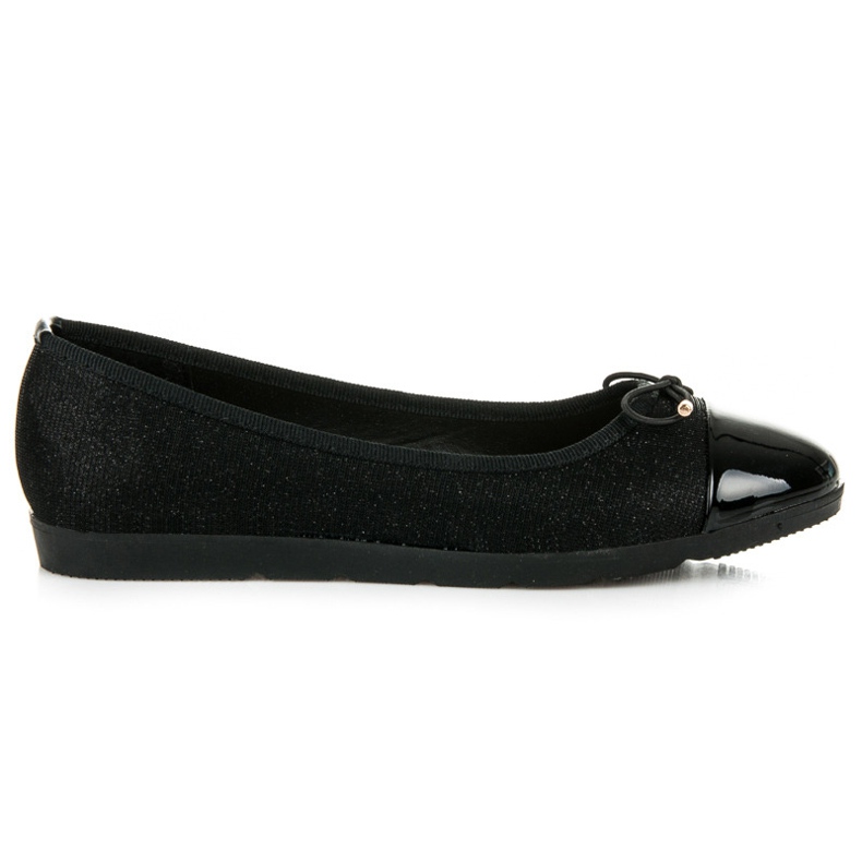 Nio Nio Ballerinas mit lackierter Spitze schwarz