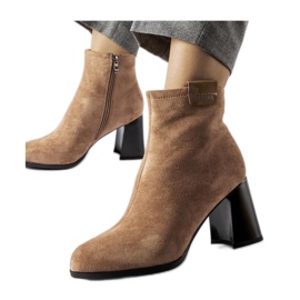 Beige elegante Stiefeletten