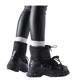 Solea Schwarze warme Schneestiefel