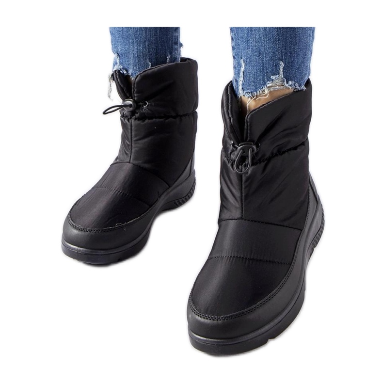 Schwarze isolierte Schneestiefel für Damen