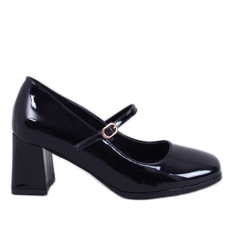 Maddoi Schwarze Lack-High-Heel-Pumps