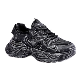 Sportschuhe abgewischt Modell 8952 Schwarz