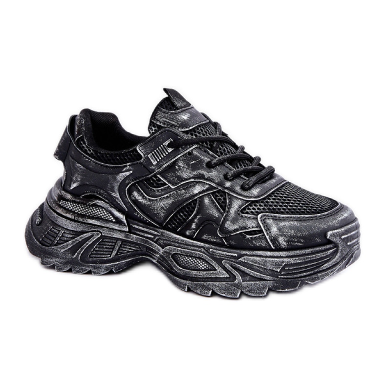 Sportschuhe abgewischt Modell 8952 Schwarz