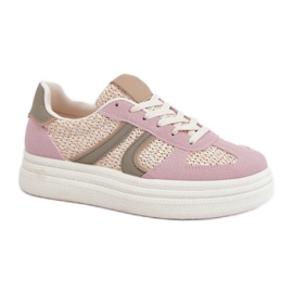 Plateau-Sportschuhe Modell 8912 Mehrfarbig rosa