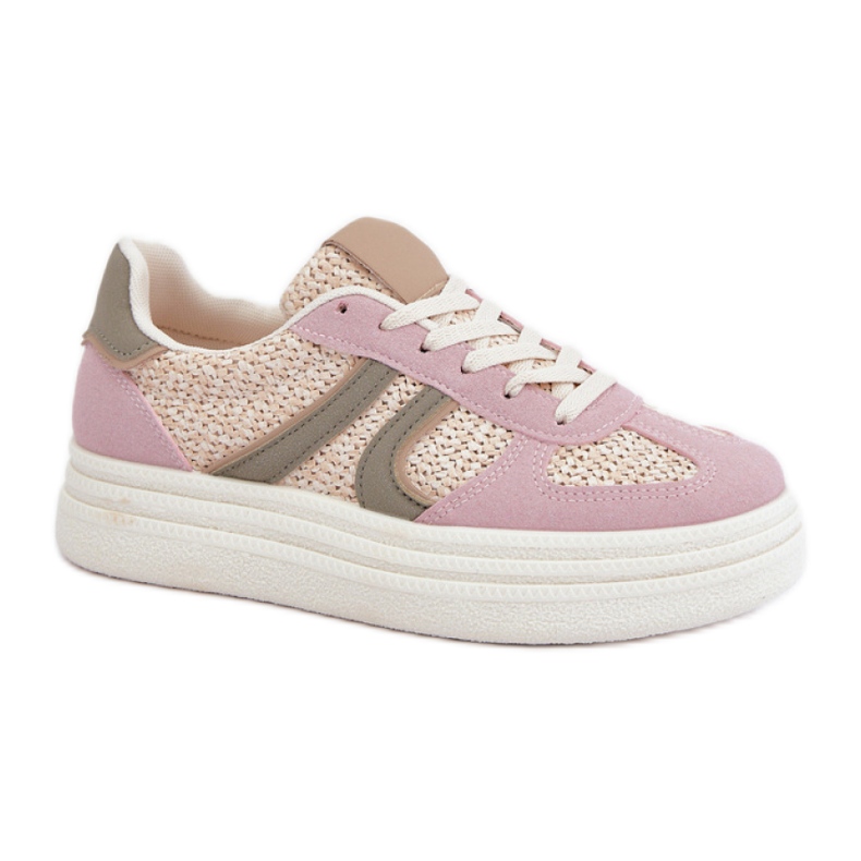 Plateau-Sportschuhe Modell 8912 Mehrfarbig rosa