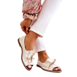 Ballerinas Modell Nicole 2660/004 Weiß/Gold golden