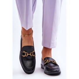 Mokassins mit Verzierung 2623-1 Schwarz