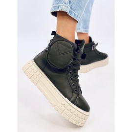 Grüne High-Top-Sneaker