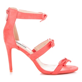 Vices Sandaletten mit hohem Absatz und Schleifen orange