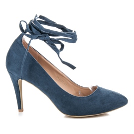 Vices Wildlederpumps mit Bindung blau