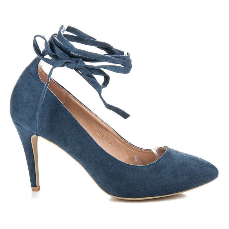 Vices Wildlederpumps mit Bindung blau