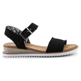 Schuhe Sandalen Skechers Espadrilles Bobs Adobe Princess 113541-BLK schwarz