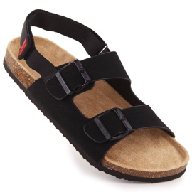 Herrensandalen mit Schnallen, schwarz Big Star LL174208
