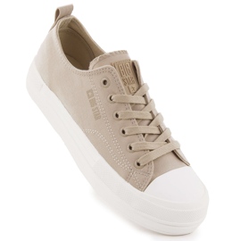 Damenturnschuhe auf der Plattform beige Big Star LL274969