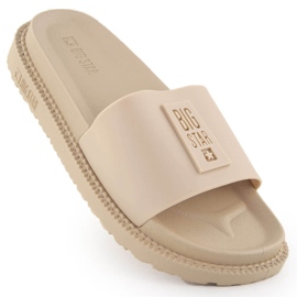 Beige Damen-Plateau-Flip-Flops Big Star LL274A210