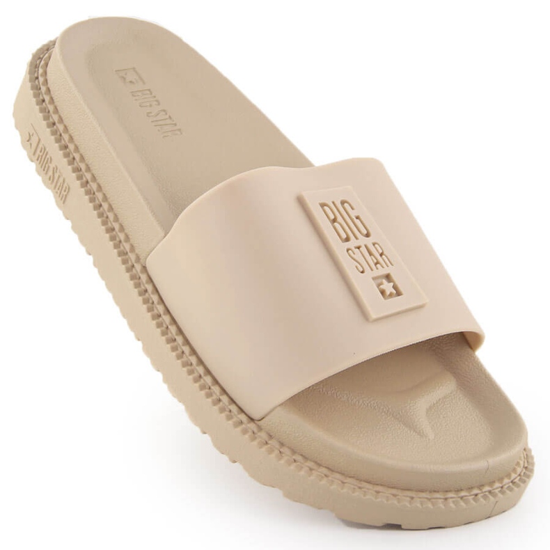 Beige Damen-Plateau-Flip-Flops Big Star LL274A210