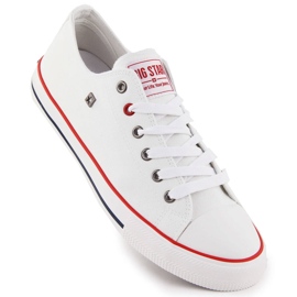 Weiße Low-Top-Textil-Sneaker für Herren Big Star NN174301