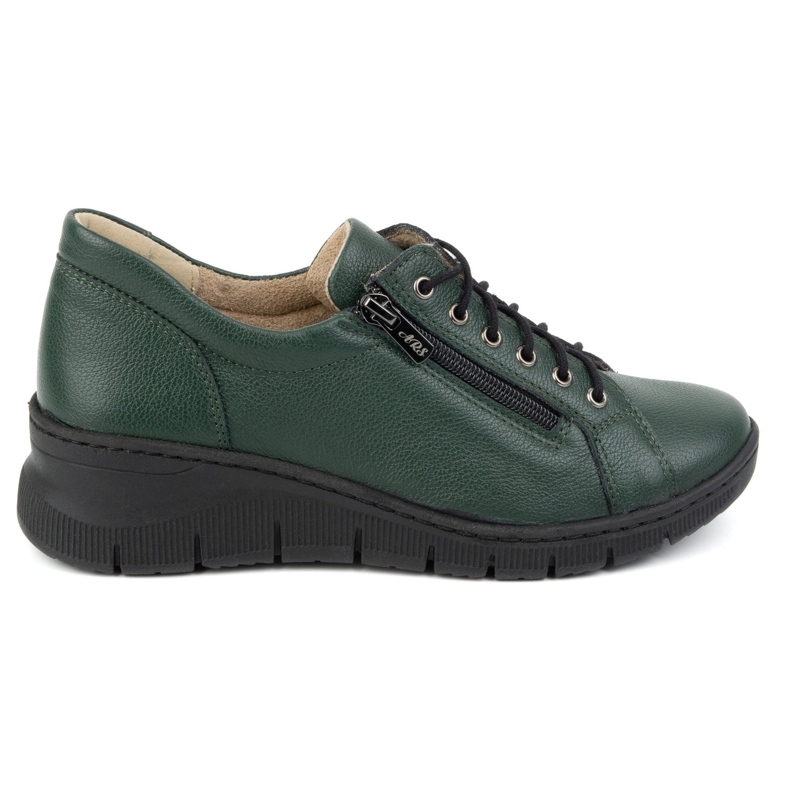 Olivier Damen-Lederschuhe mit dicker Sohle, 1236 grün